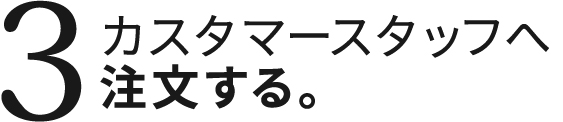 3.注文する。
