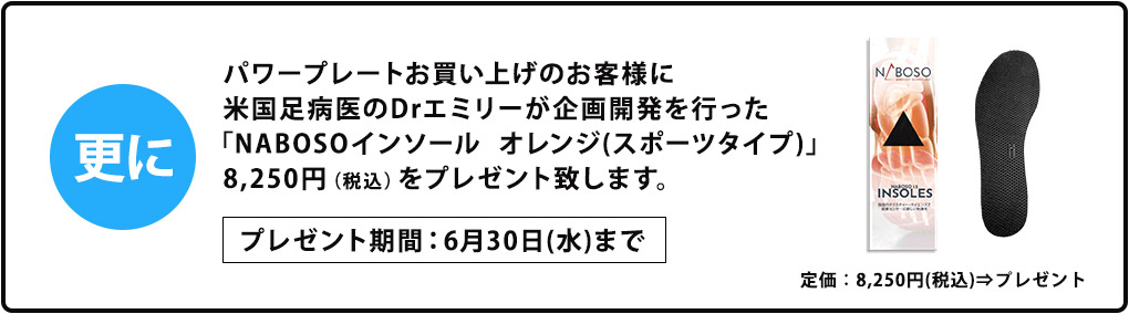 インソールプレゼント